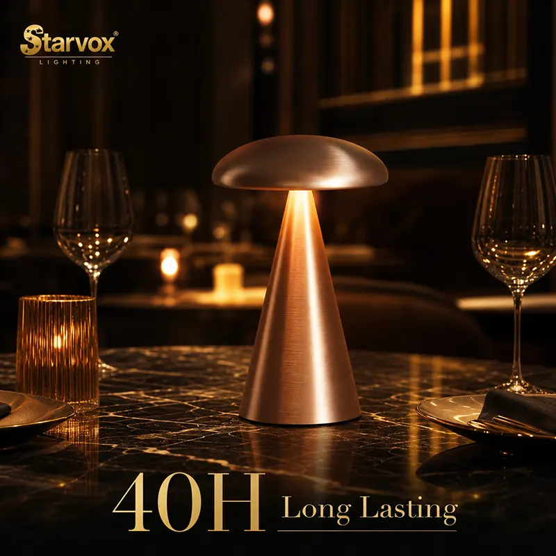 Starvox Dome cordless table lamp DM-1311 — rechargeable LED lamp for restaurants and hotels