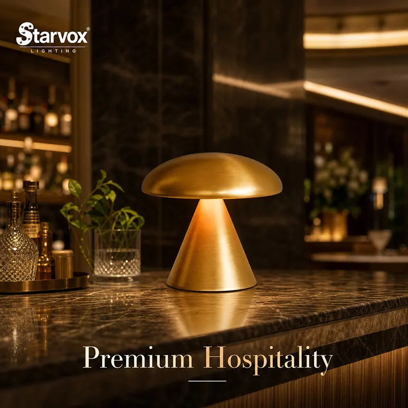 Starvox Dome cordless table lamp DM-1318 — rechargeable LED lamp for restaurants and hotels