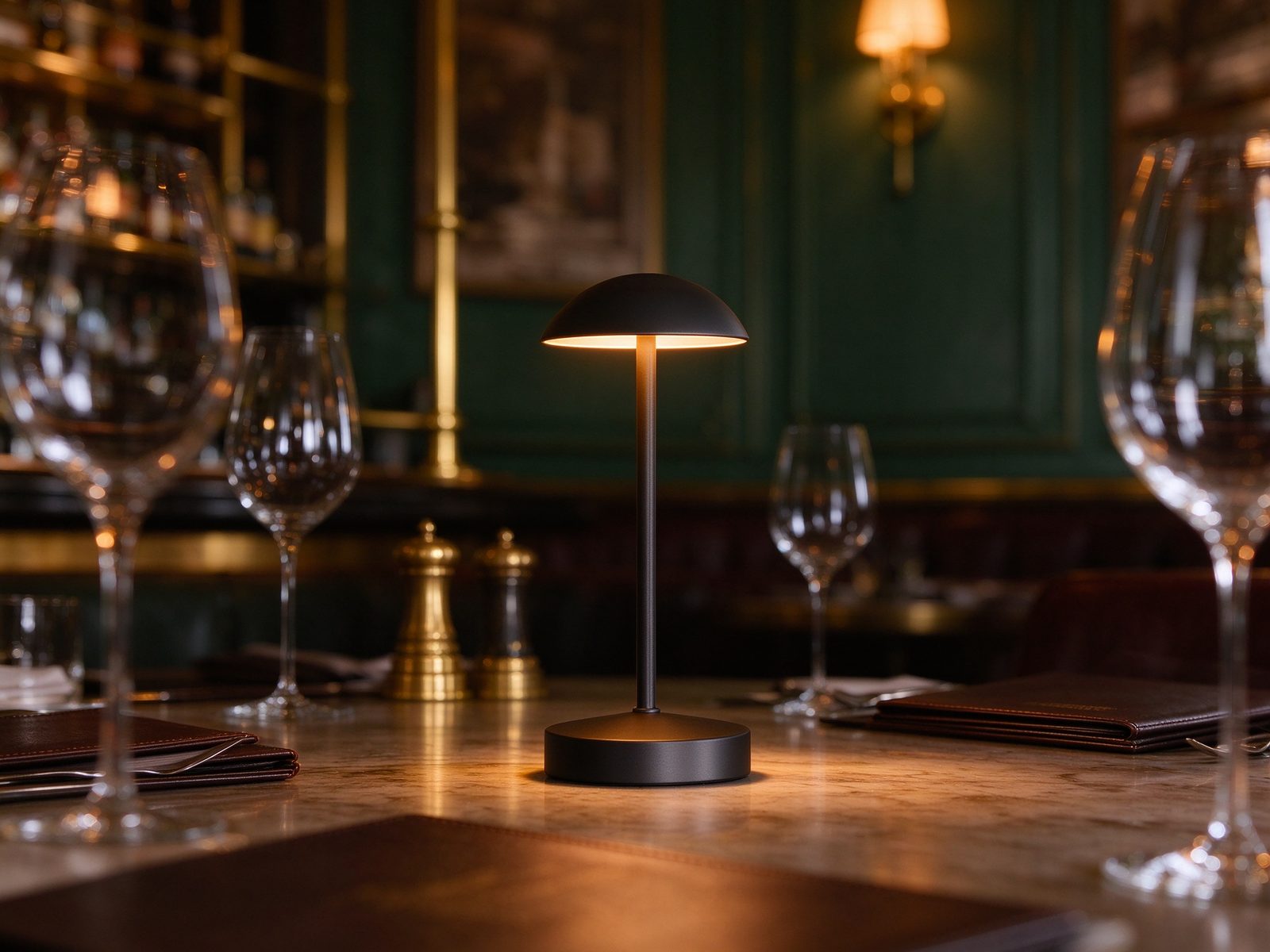 CT-0820-1 cordless table lamp in a restaurant / hospitality setting (2)