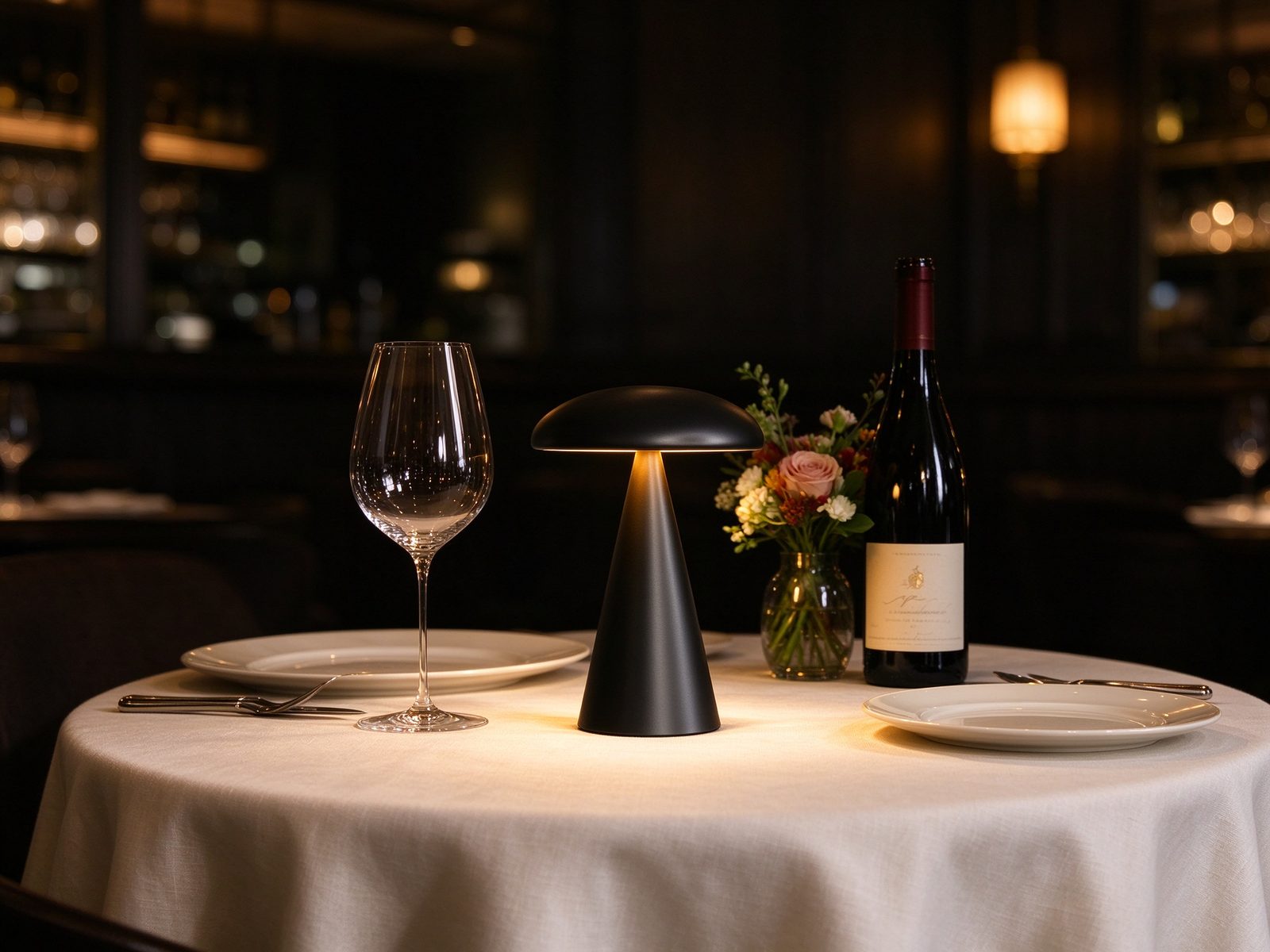 DM-1311 cordless table lamp in a restaurant / hospitality setting (2)