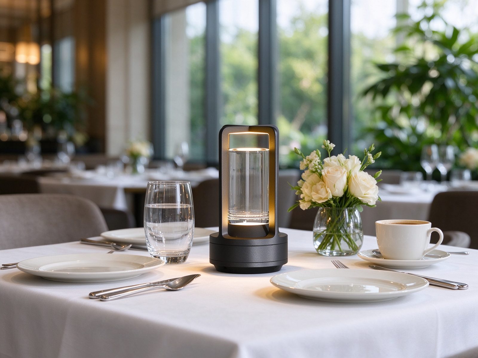 LC-0918 cordless table lamp in a restaurant / hospitality setting (1)