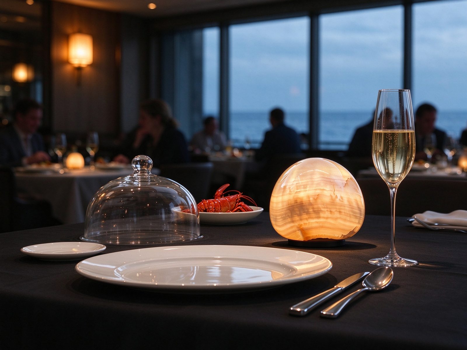 ST-1185 cordless table lamp in a restaurant / hospitality setting (1)