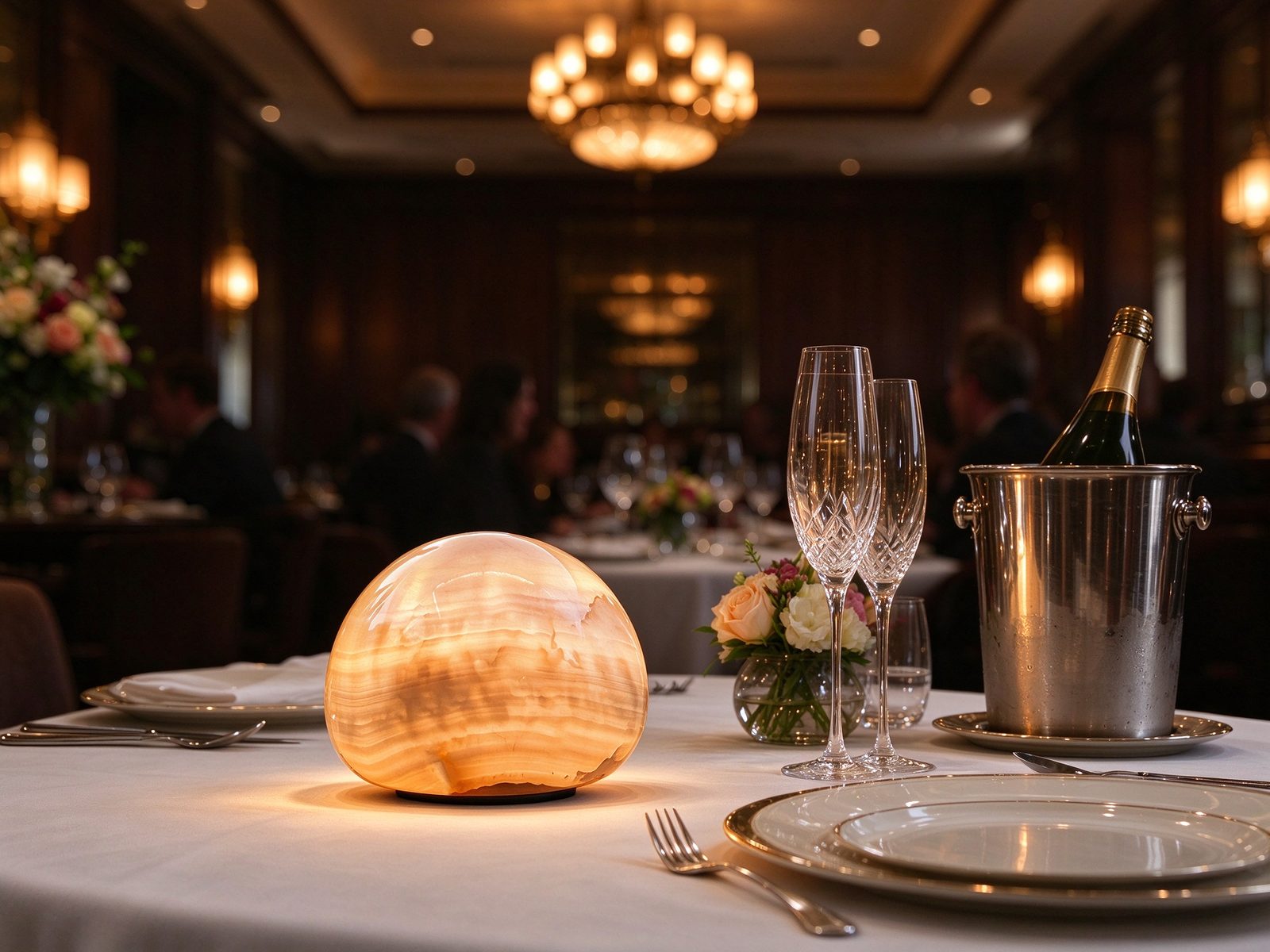 ST-1185 cordless table lamp in a restaurant / hospitality setting (2)