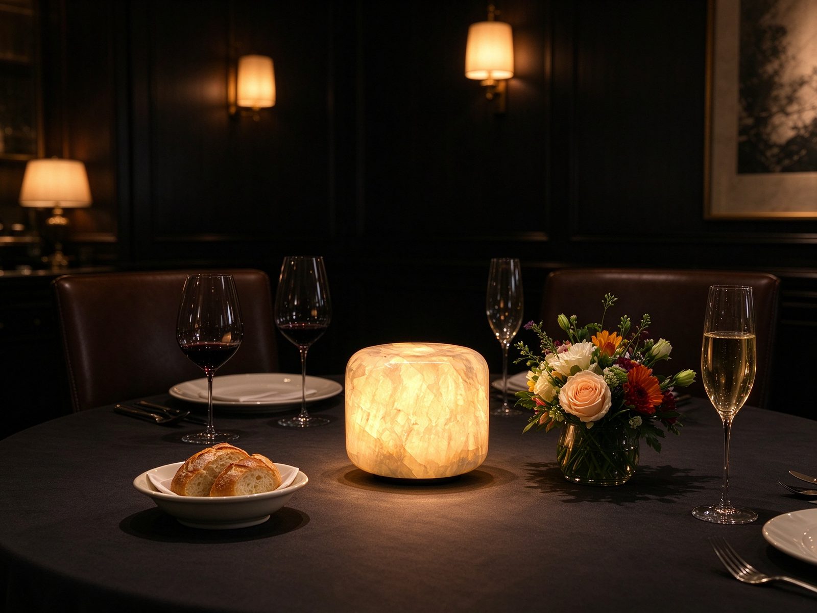 ST-1085 cordless table lamp in a restaurant / hospitality setting (2)