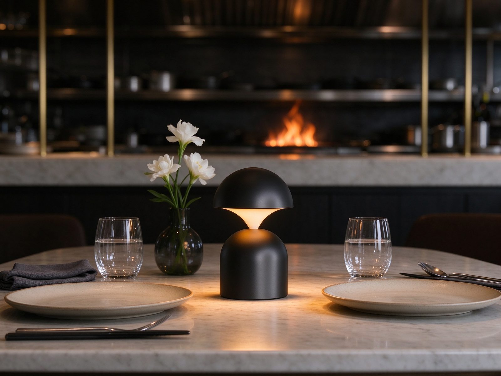 MR-1118-1 cordless table lamp in a restaurant / hospitality setting (1)